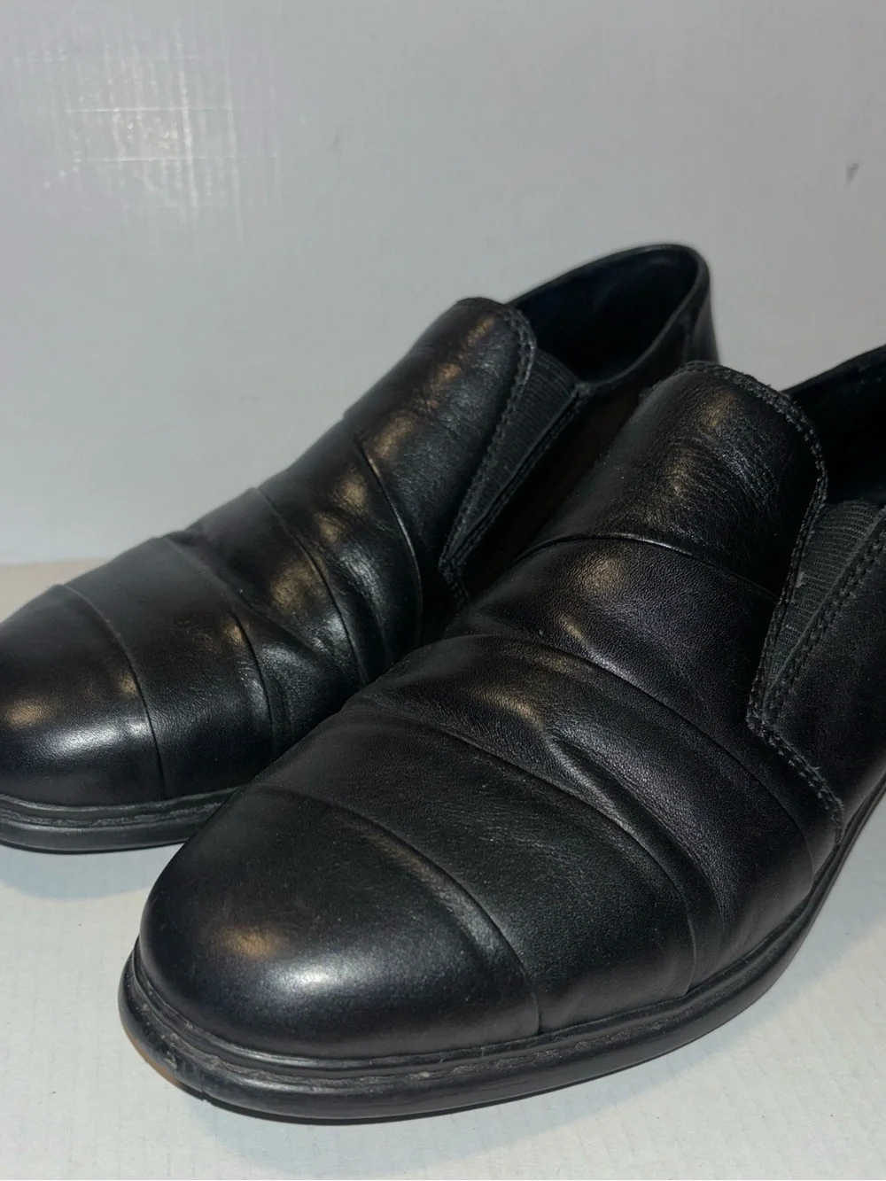 Rieker Antistress Layered Loafer Black Leather Woman's Size 6 Slip ons